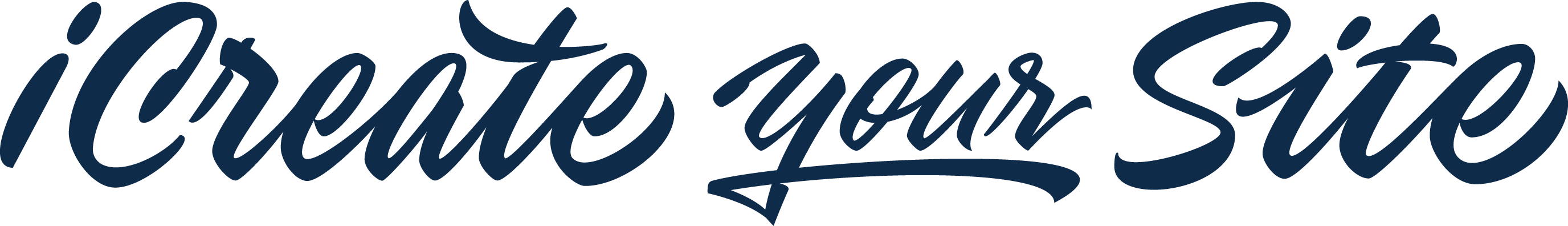 iCreate Your Site wordmark in navy