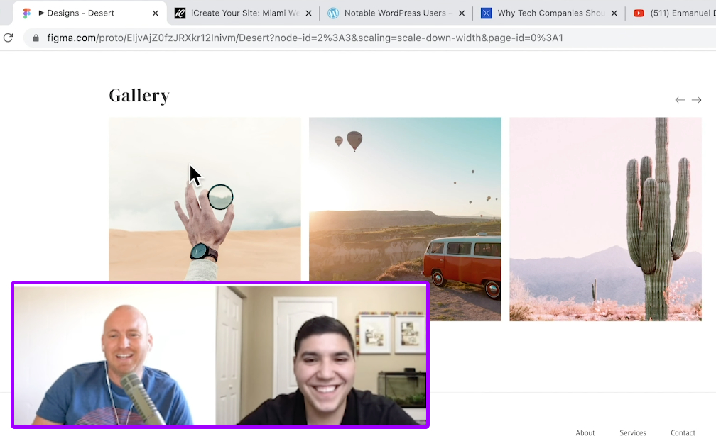 Live 1-on-1 website help session — screen sharing with a real web designer