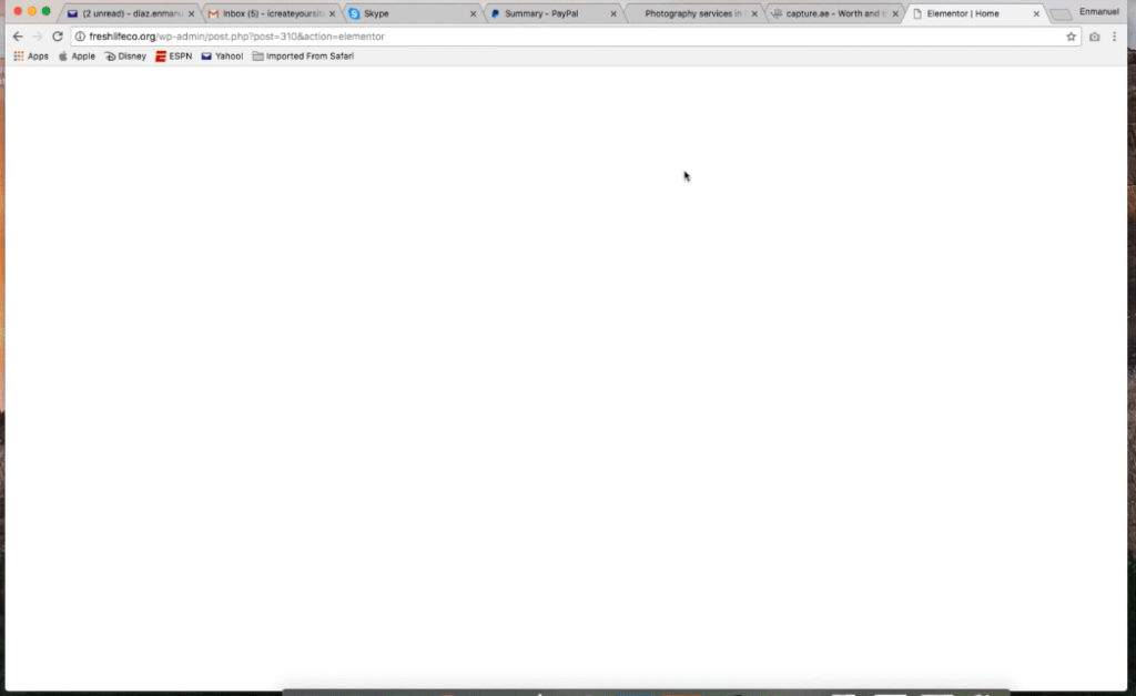 How To Fix White Page Error in Elementor - Step One