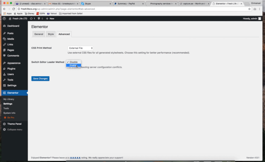 How To Fix White Page Error in Elementor - step three