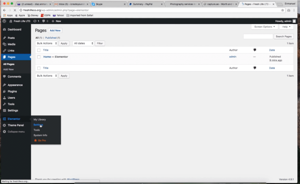 How To Fix White Page Error in Elementor - step two