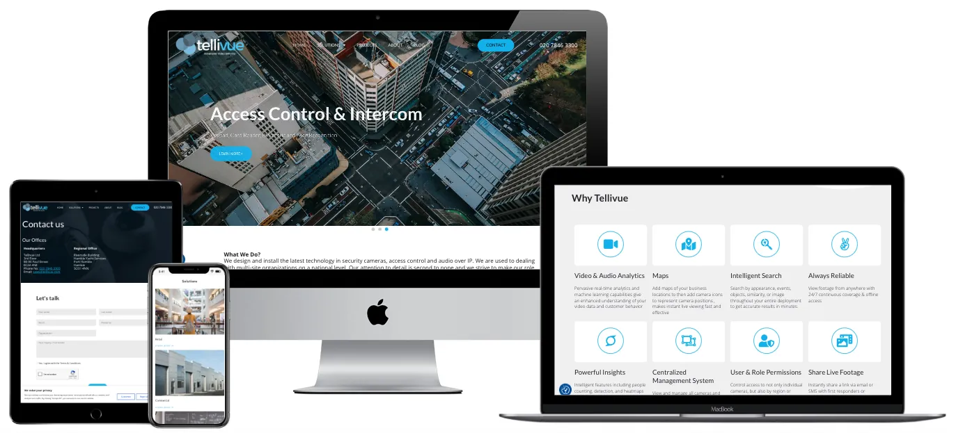 Tellivue website design