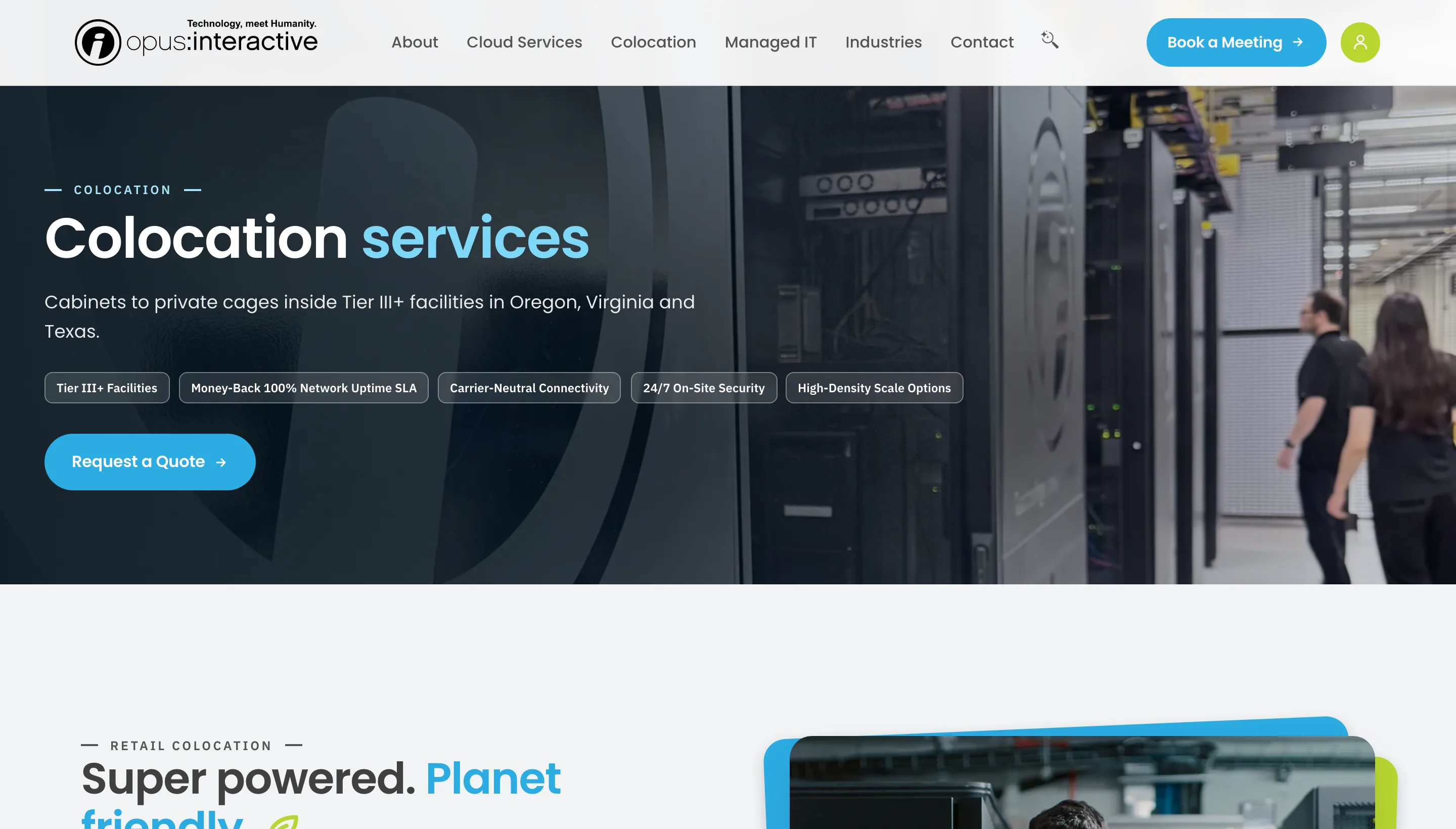 The colocation page